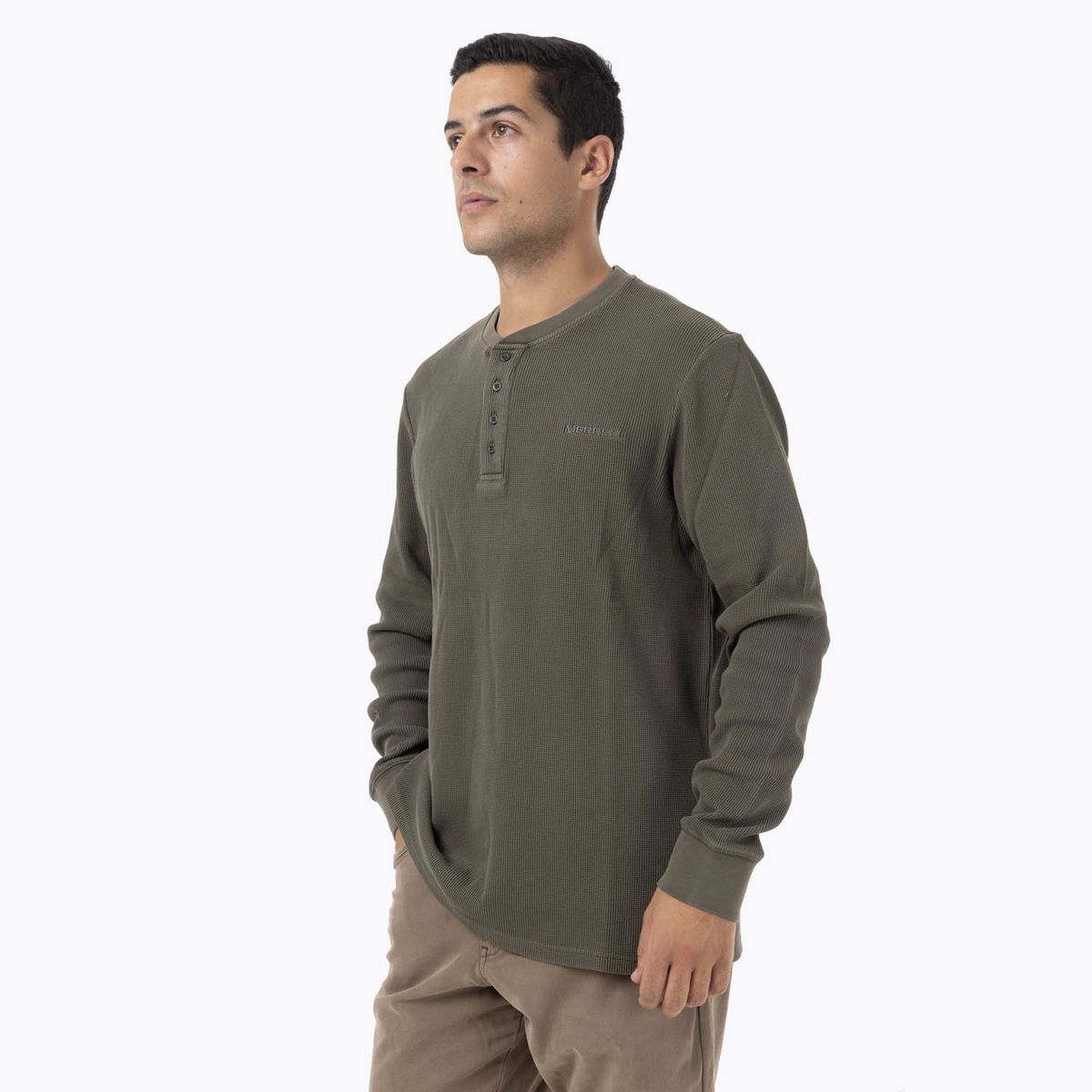 MERRELL - Polera Manga Larga Hombre Rapaces Verde MERRELL