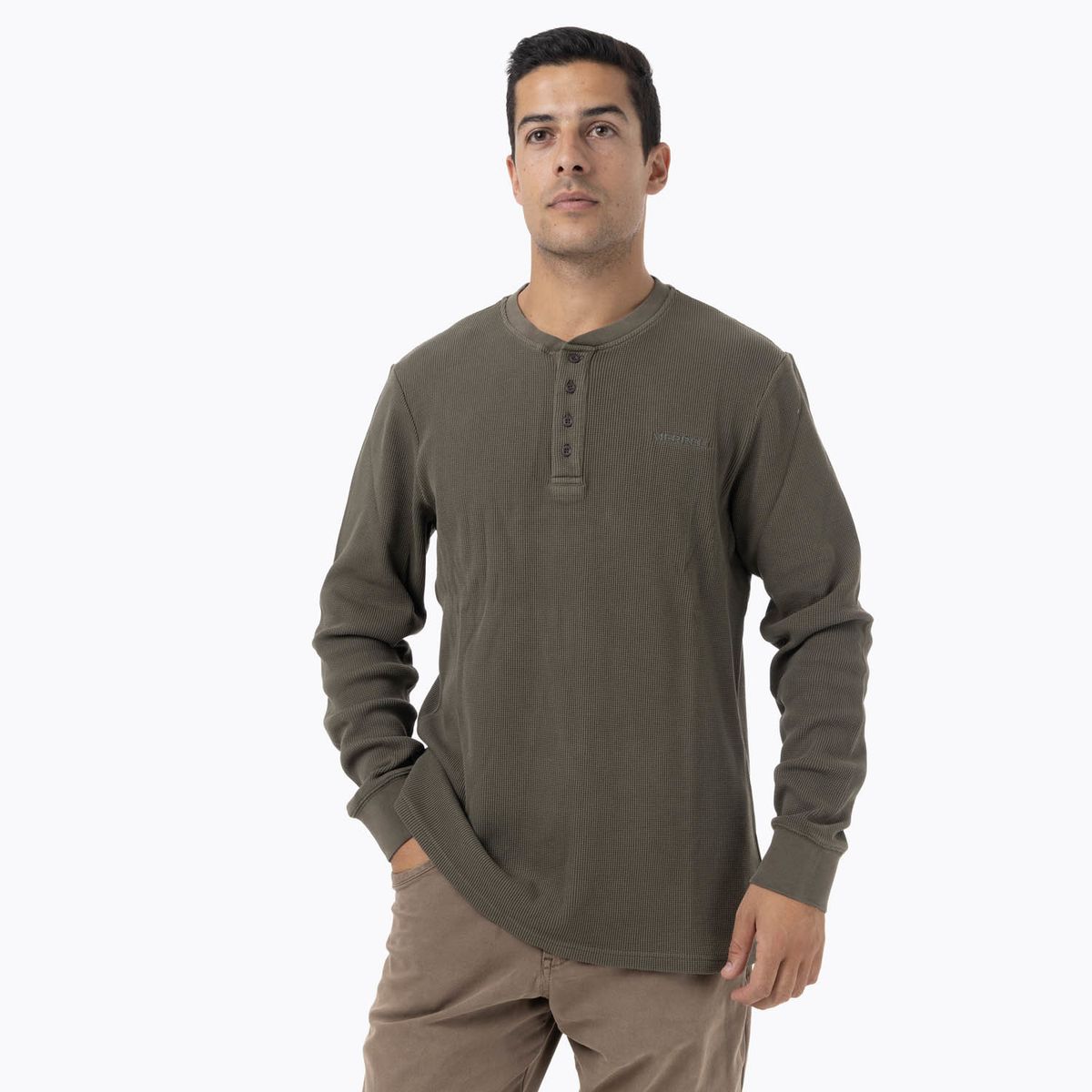 MERRELL - Polera Manga Larga Hombre Rapaces Verde MERRELL