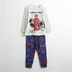 MARVEL - Pijama Manga Larga Niño Spiderman Print Gris