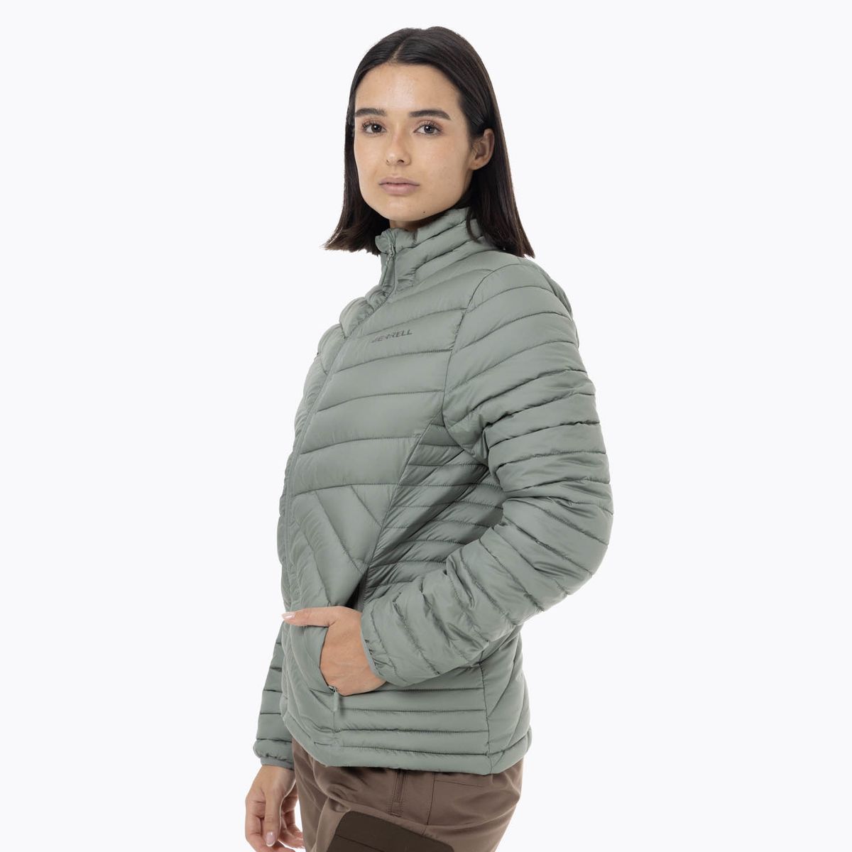 MERRELL - Parka Mujer Full Zipper Verde MERRELL