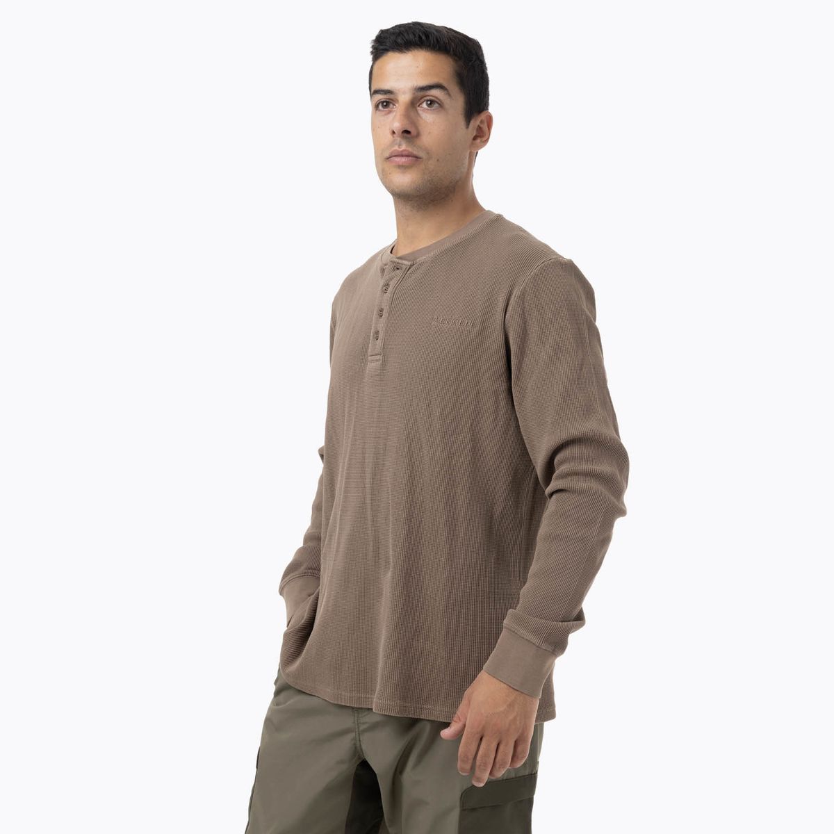 MERRELL - Polera Manga Larga Textil Hombre Rapaces Café MERRELL