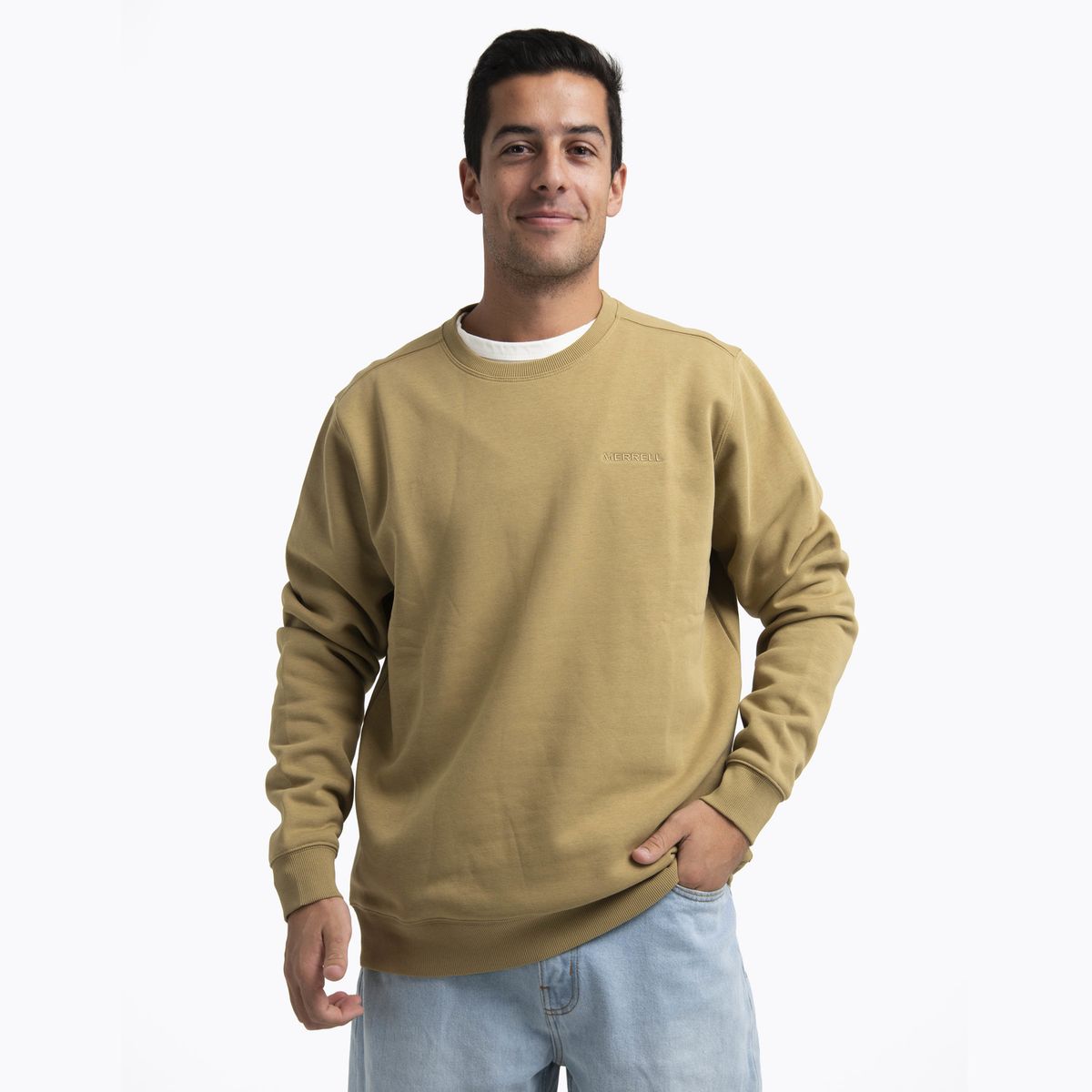 MERRELL - Polerón Hombre Heritage Crew Mostaza MERRELL