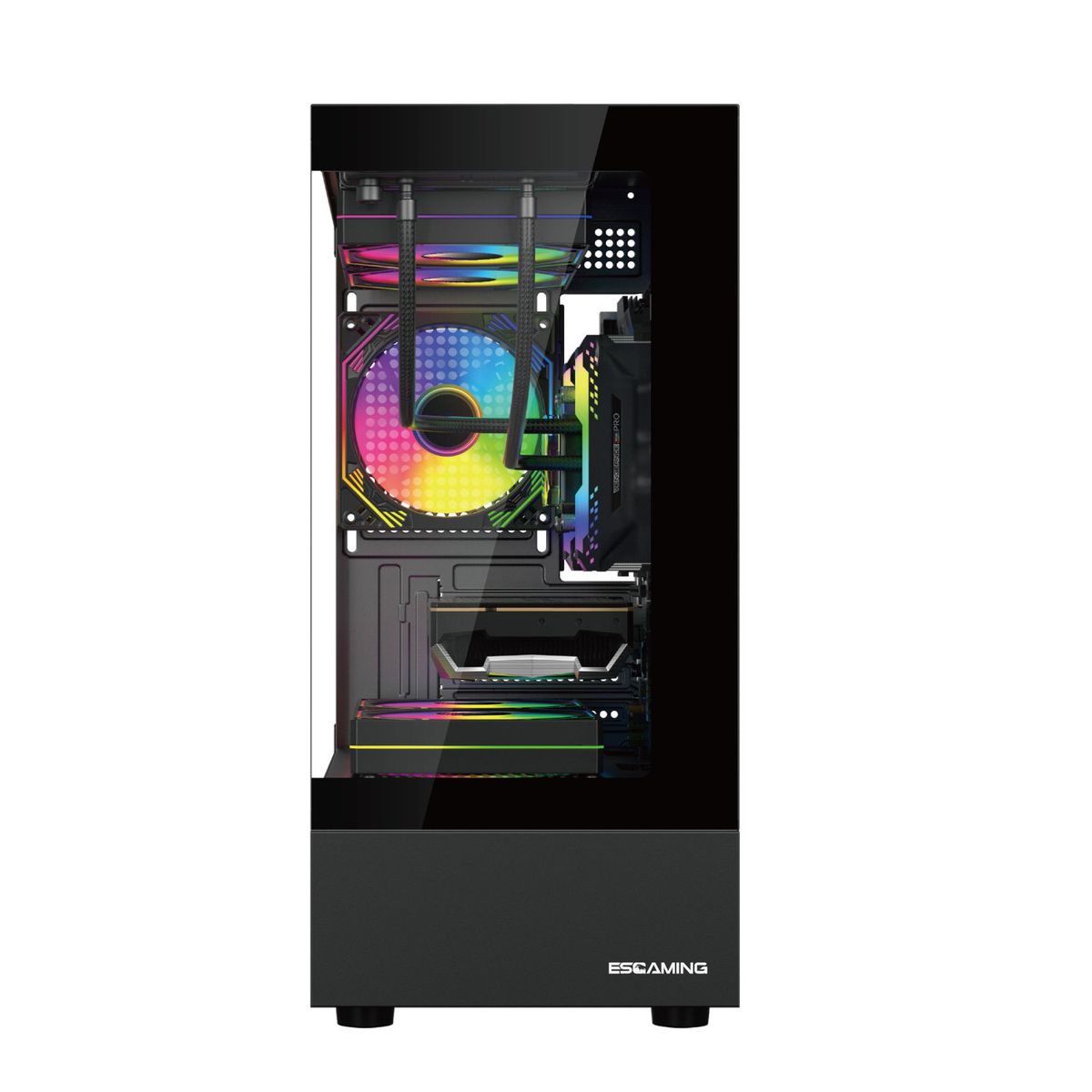 GENERICO - Gabinete - EsGaming H60-BK - SFuente - m-ATX - Negro