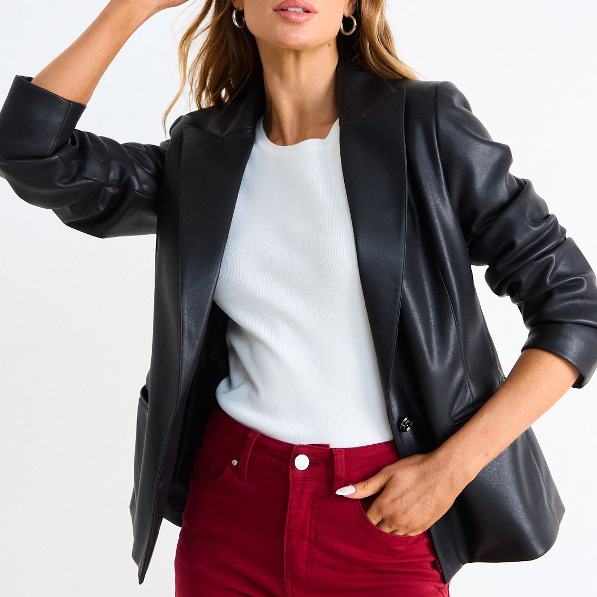 ASH - Blazer De Pu Mujer Negro Ash