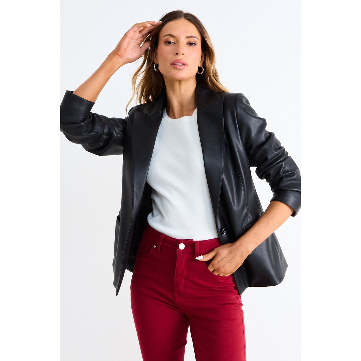 ASH - Blazer De Pu Mujer Negro Ash