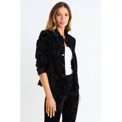 ASH - Casaca Lisa Con Diseño Mujer Negro