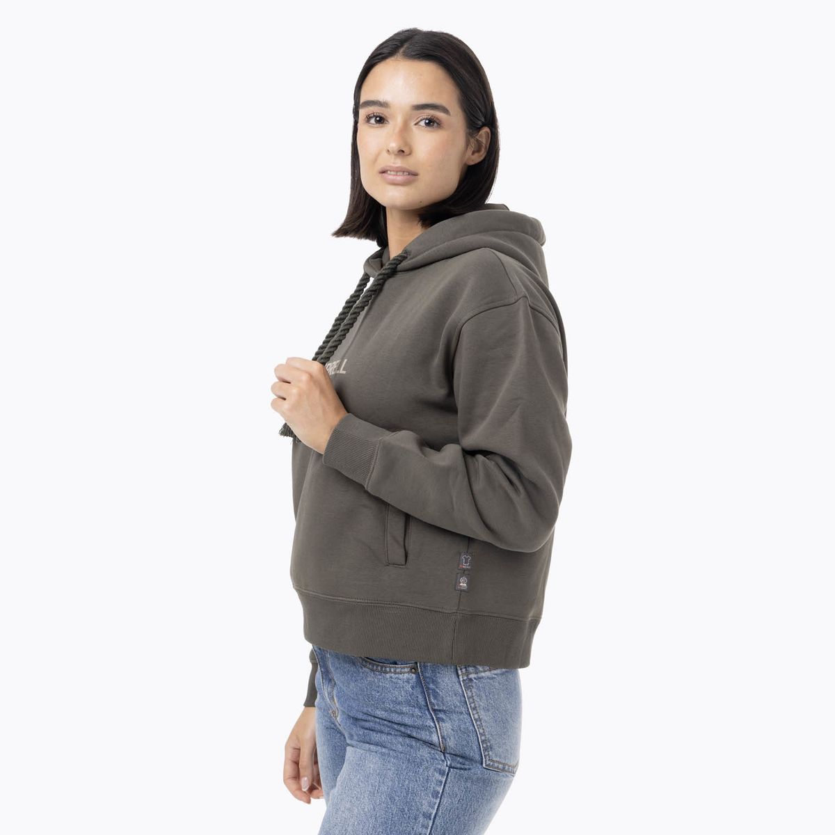 MERRELL - Polerón Mujer Logo Hoodie Verde MERRELL