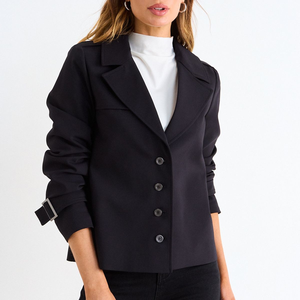 ASH - Trench Corto Mujer Negro Ash