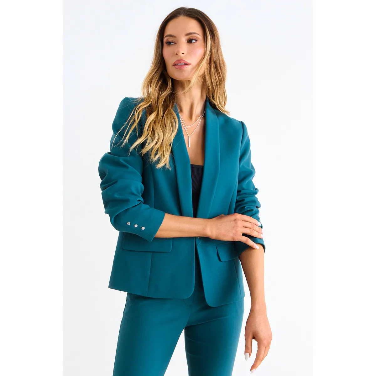 ASH - Blazer Liso De Tope Mujer Verde Ash