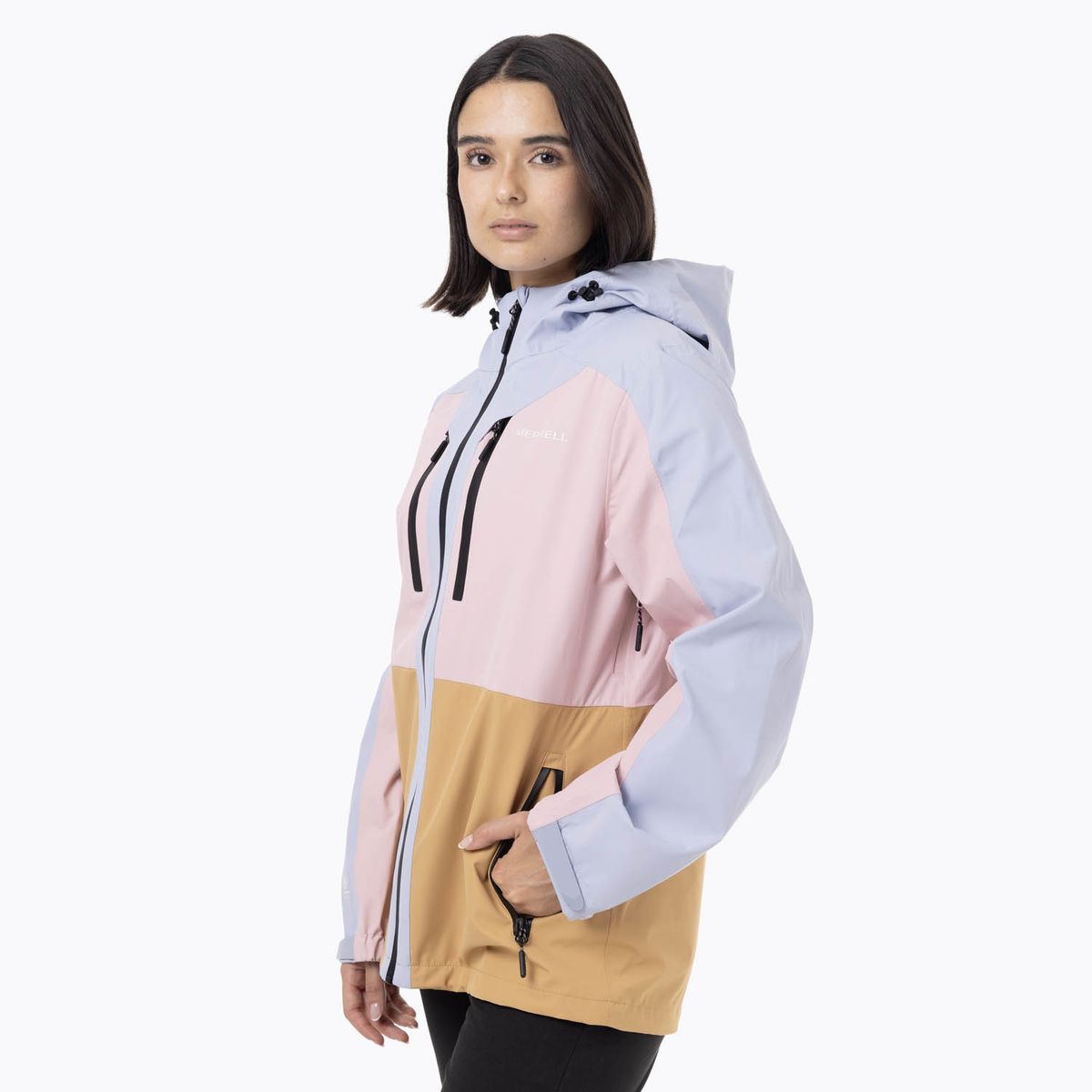 MERRELL - Impermeable Mujer Full Zipper Hardshell Celeste MERRELL