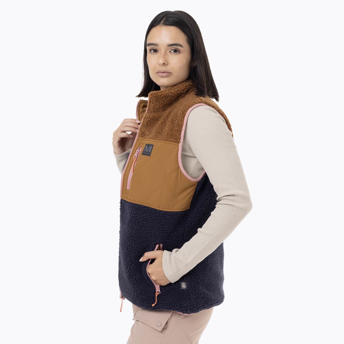 MERRELL - Polar Sin Mangas Mujer Sherpa Reversible Azul MERRELL