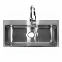 GENERICO - Lavaplatos de Cocina en Acero Inoxidable con llave (75 x 45 cm)