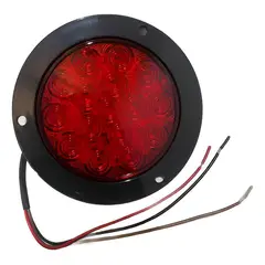 GENERICO - FOCO LED ROJO 4 PULGADAS APERNABLE BIVOLTAJE RAMPLA REMOLQUE