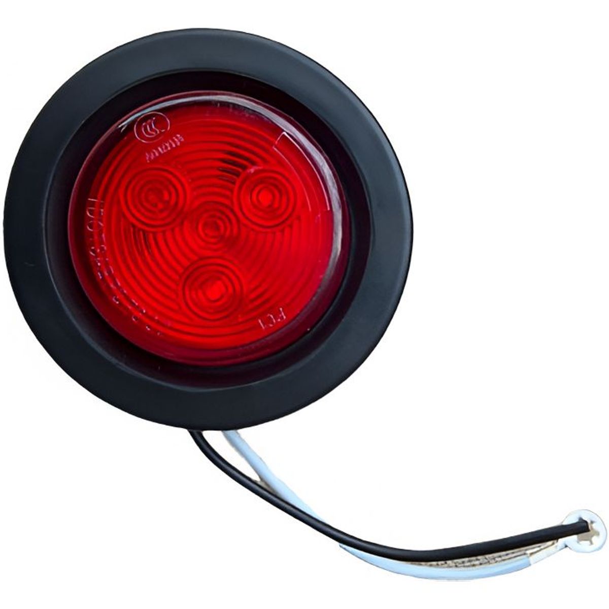 GENERICO - FOCO LED ROJO 2 PULGADAS  3 LED BIVOLTAJE RAMPLA REMOLQUE