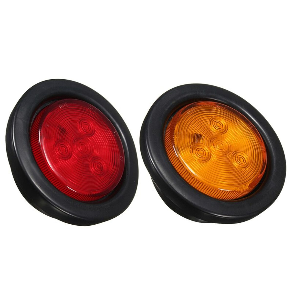 GENERICO - FOCO LED 2,5 PULGADAS ROJO 3 LED BIVOLTAJE RAMPLA REMOLQUE