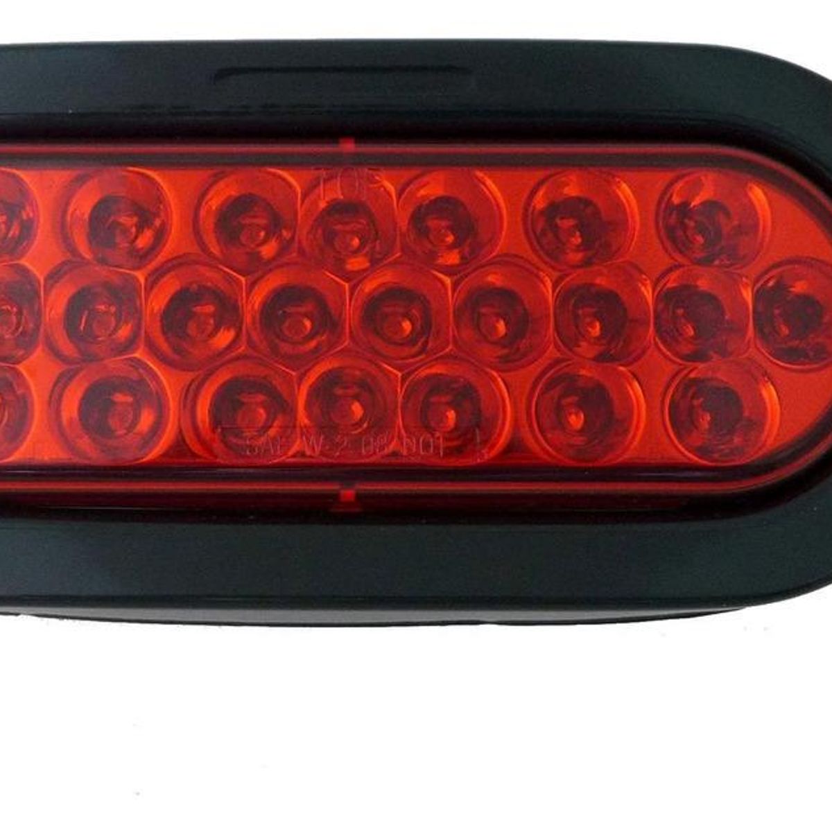 GENERICO - FOCO LED ROJO 6 PULGADAS OVALADO RAMPLA BIVOLT
