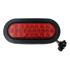 GENERICO - FOCO LED ROJO 6 PULGADAS OVALADO RAMPLA BIVOLT