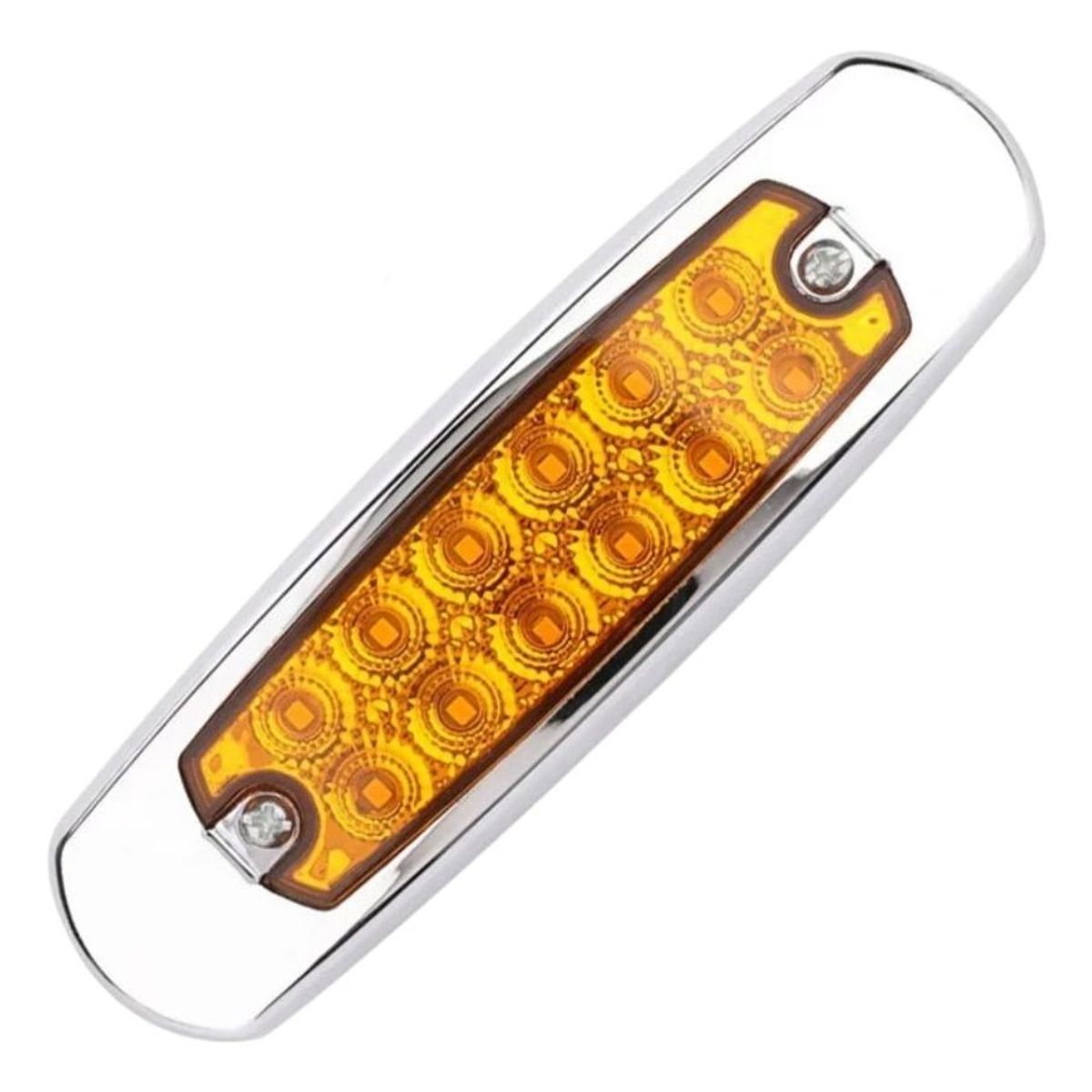 GENERICO - FOCO AMARILLO 12 LED LATERAL CROMADO BIVOLT