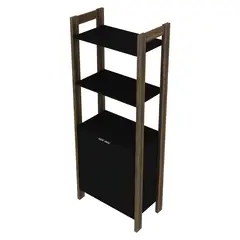 TECNOMOBILI - Gabinete Alto 2 Puertas Negro/Nogal