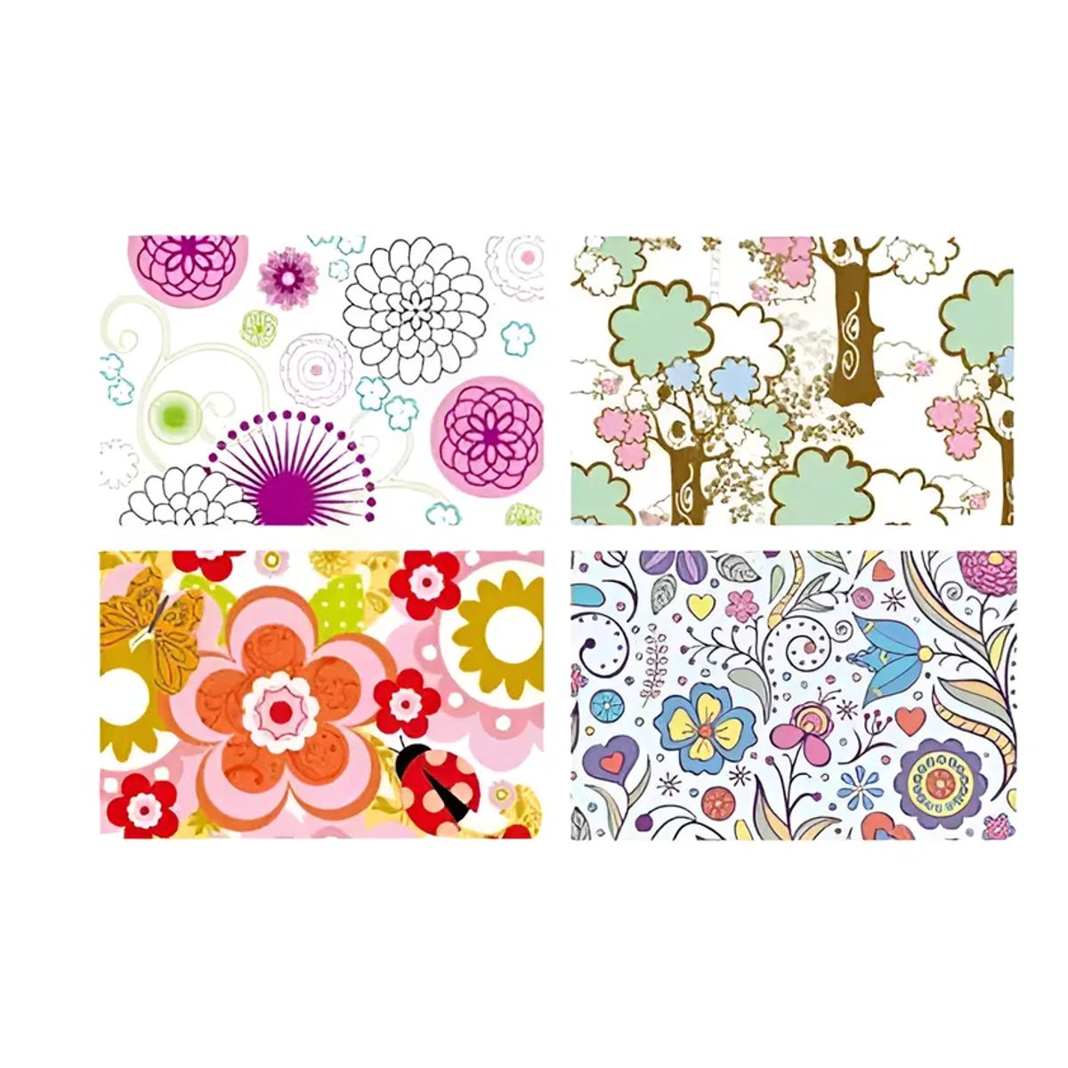 GENERICO - Set 6 Individuales y 6 Posavasos Estampados 42x27.5cm