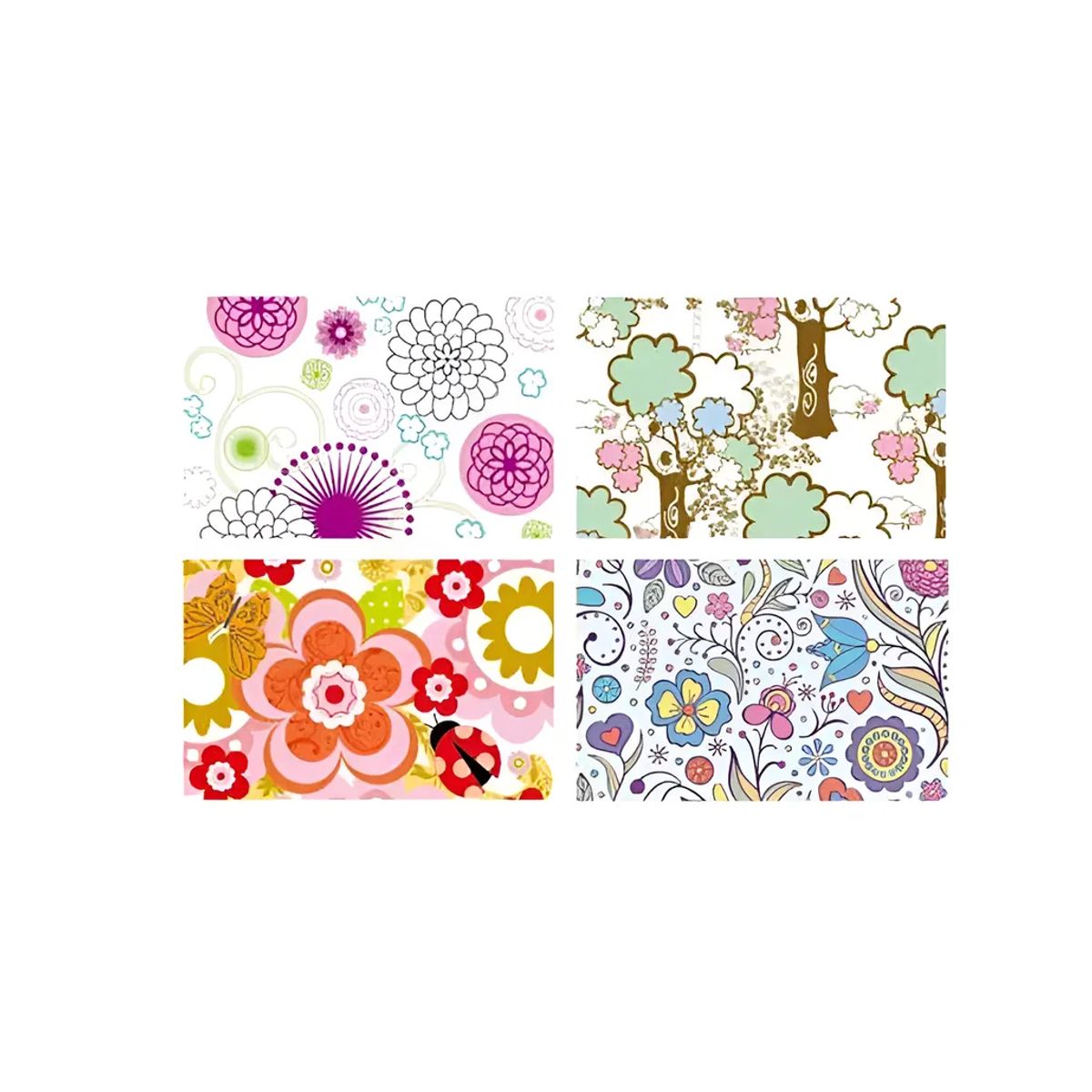 GENERICO - Set 6 Individuales y 6 Posavasos Estampados 42x27.5cm