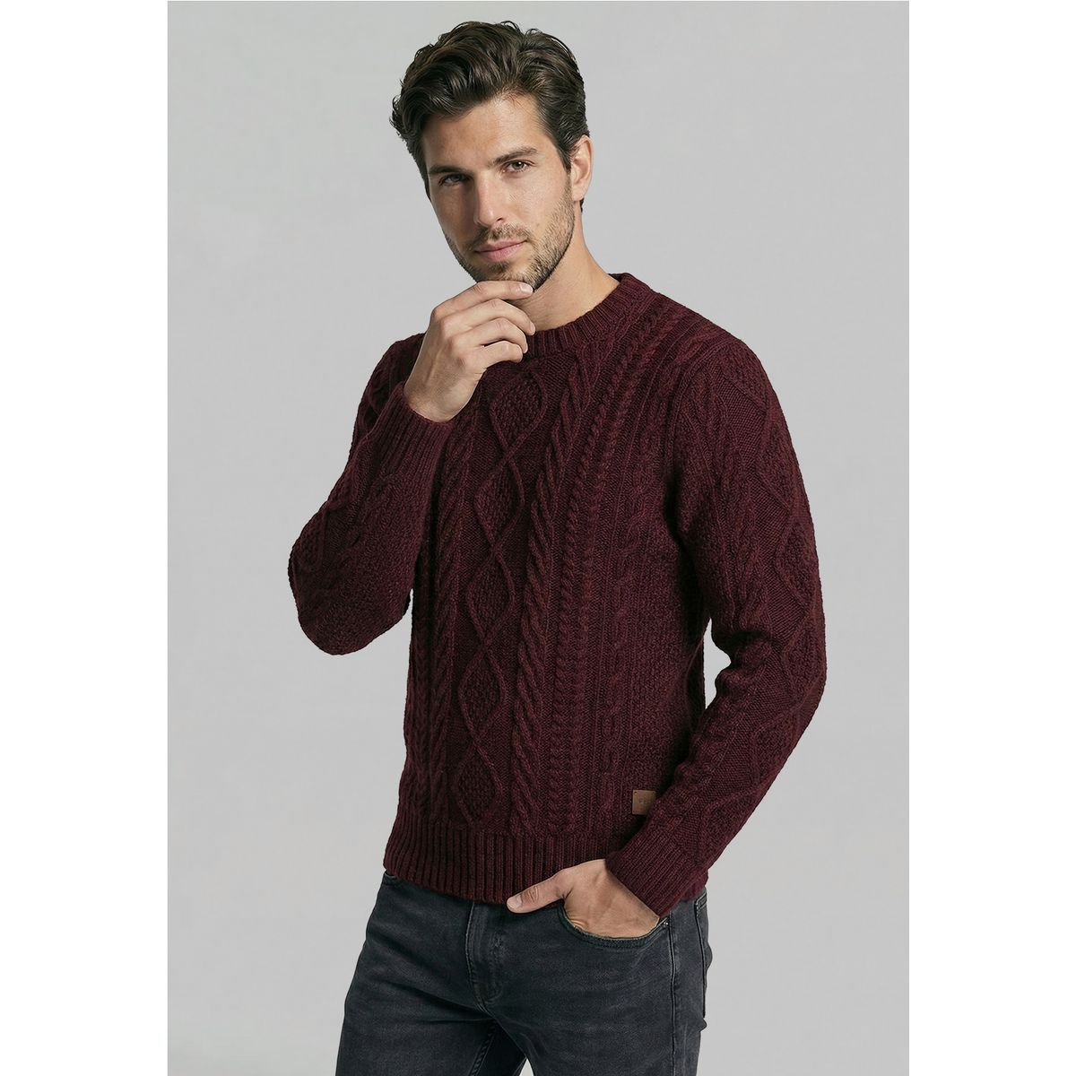 FEROUCH - Sweater Chandler Plum Melange Ferouch