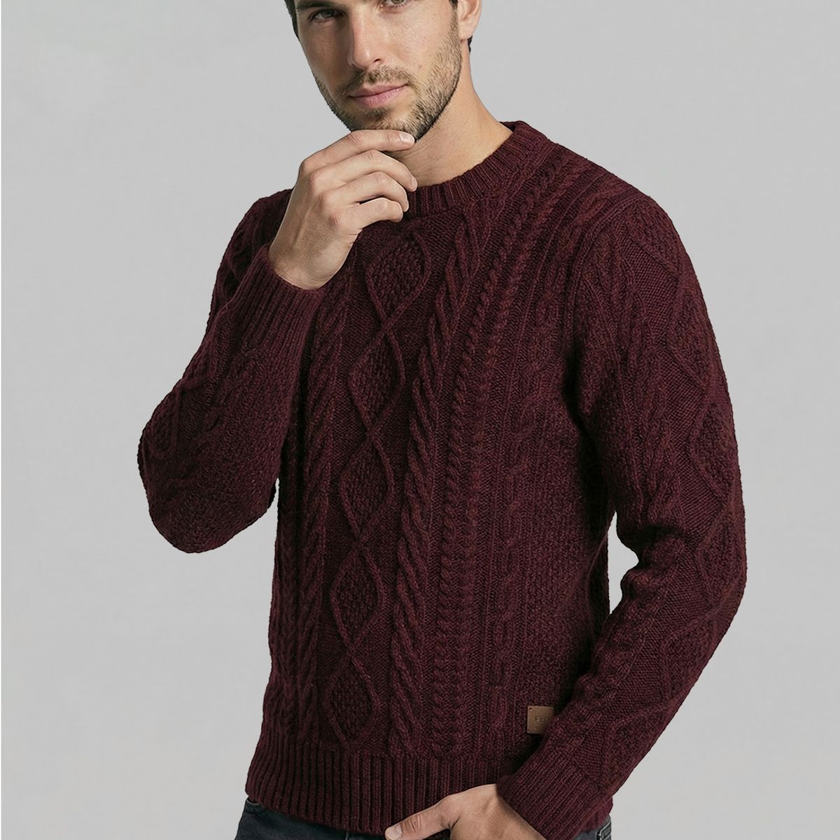 FEROUCH - Sweater Chandler Plum Melange Ferouch