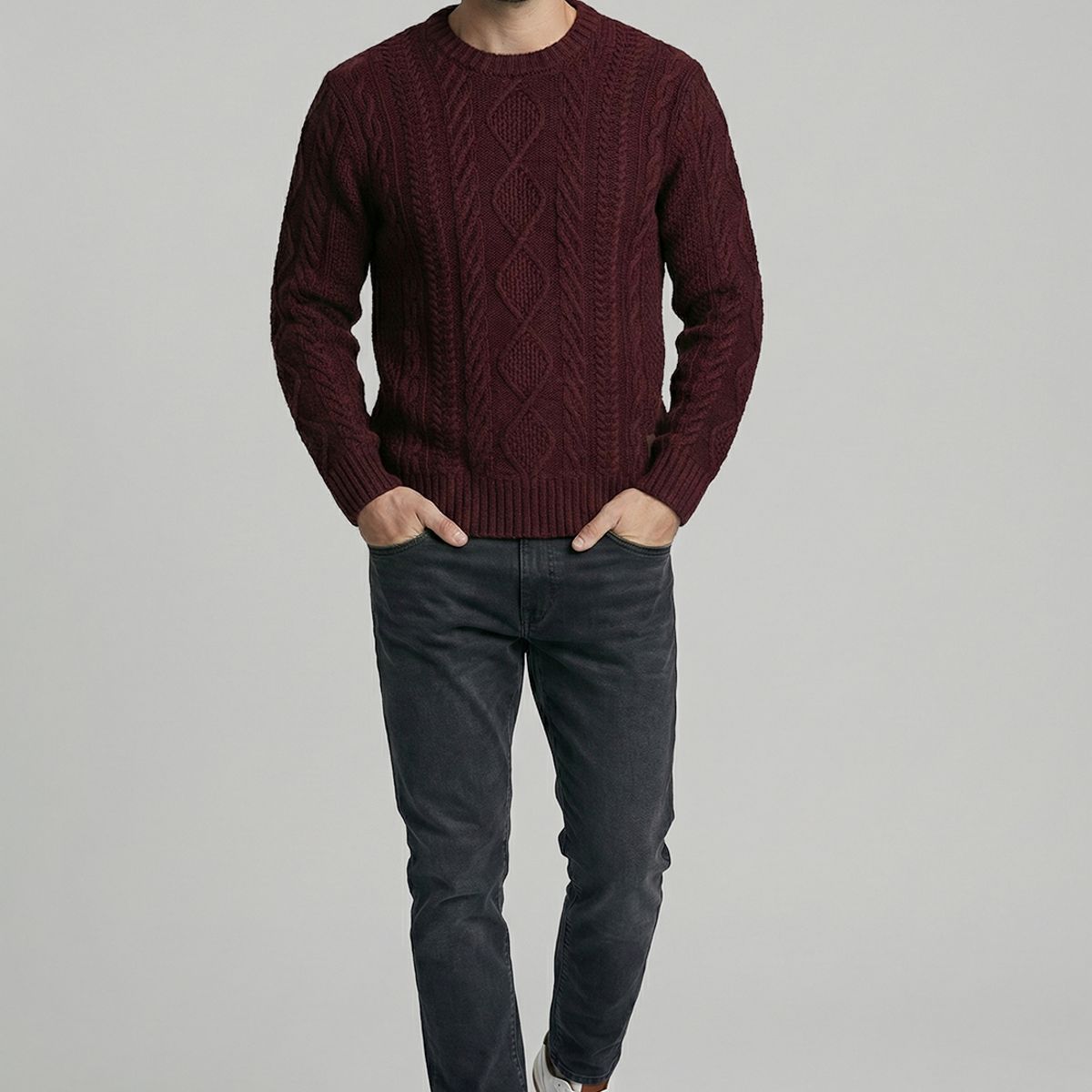 FEROUCH - Sweater Chandler Plum Melange Ferouch