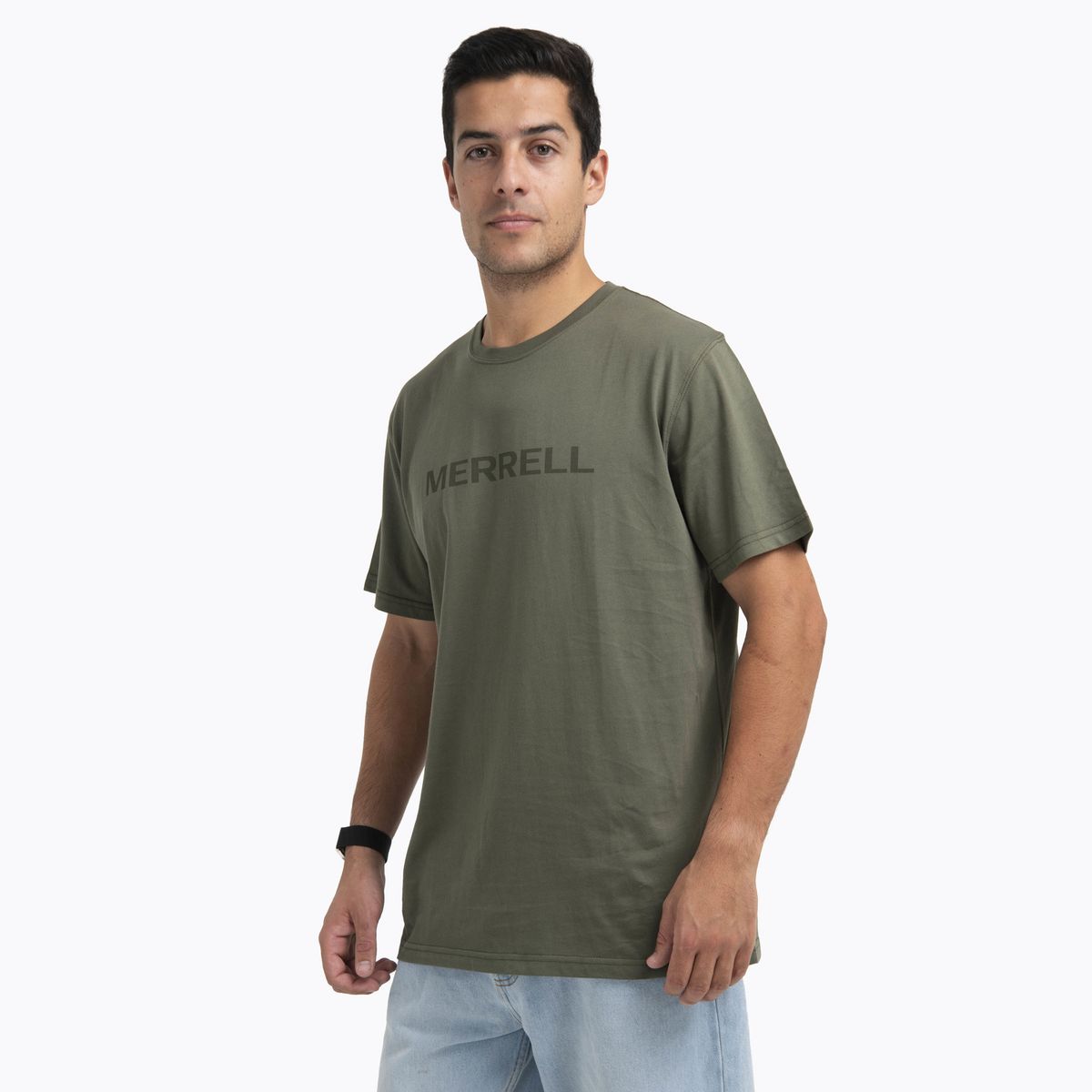 MERRELL - Polera Manga Corta Hombre Logo Tee Verde MERRELL