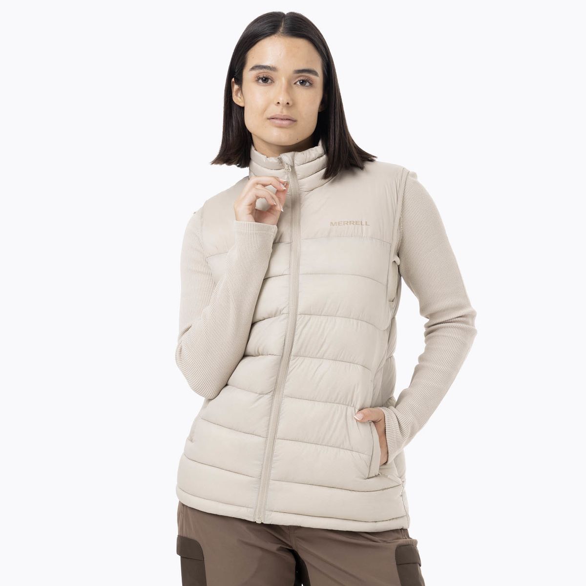 MERRELL - Parka SM Poliamida Reciclada Mujer Hazeis Beige MERRELL