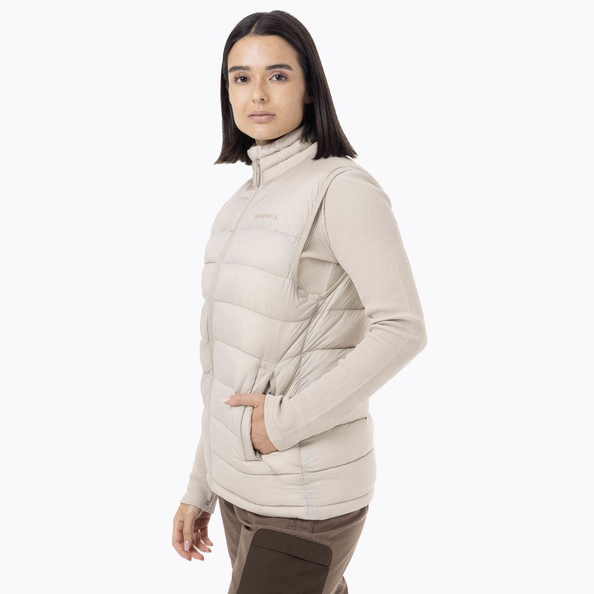 MERRELL - Parka SM Poliamida Reciclada Mujer Hazeis Beige MERRELL