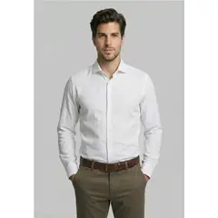 FEROUCH - Camisa Smart Casual Clarksvillle White