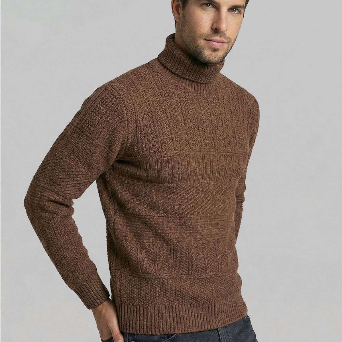 FEROUCH - Sweater Chicago Brown  Melange Ferouch