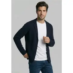 FEROUCH - Cardigan Burbank Navy