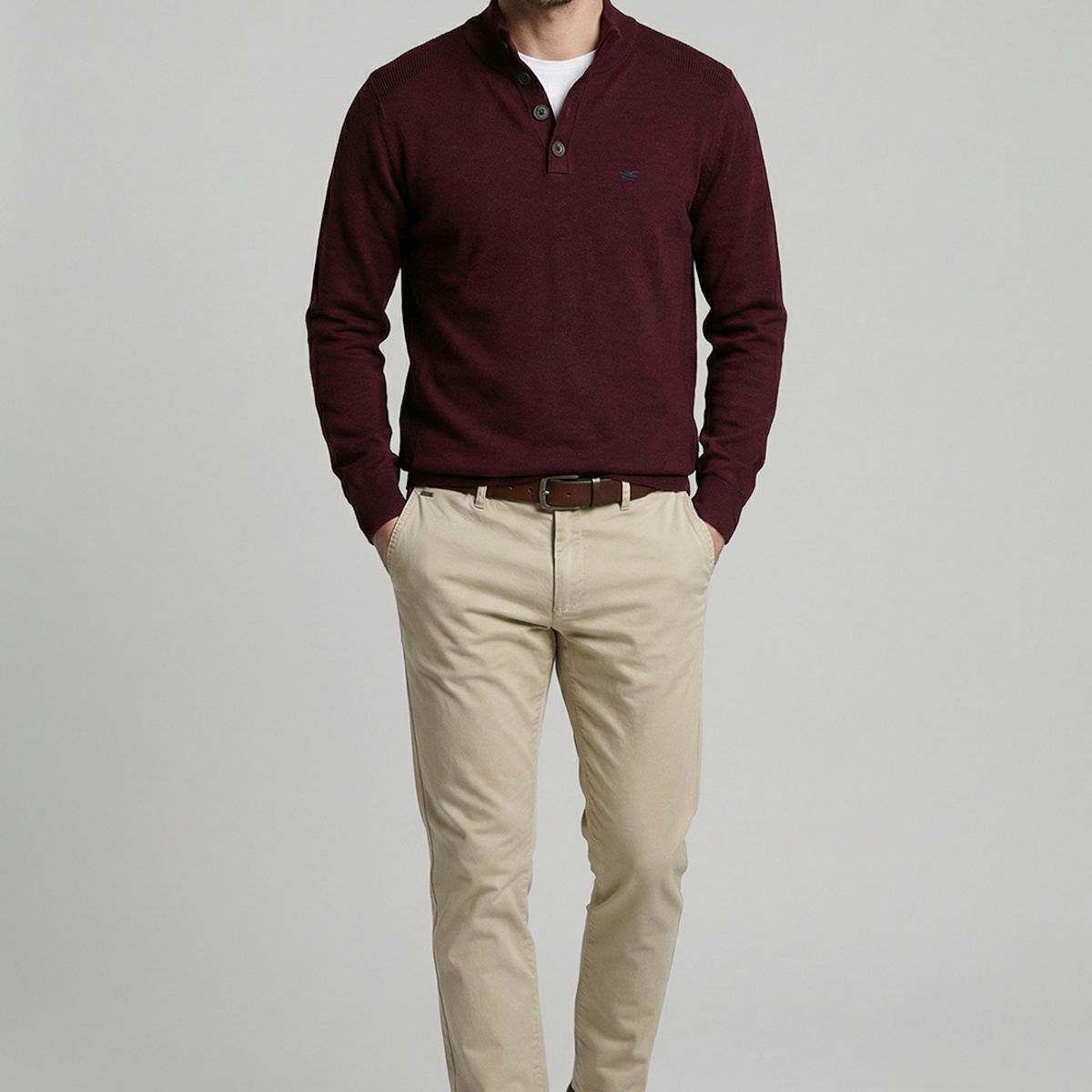 FEROUCH - Sweater Bristol Plum Melange Ferouch