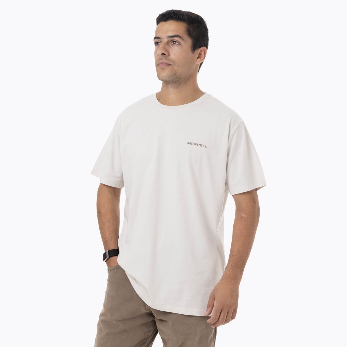 MERRELL - Polera Manga Corta Hombre Sapais Beige MERRELL