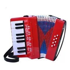 GENERICO - Acordion Para Niños Acordeon 17 Teclas 8 Bajos Musicales Rojo