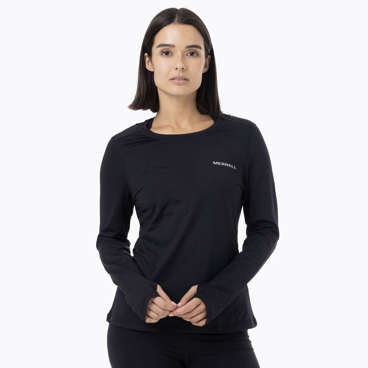 MERRELL - Primera Capa Superior Mujer First Layer Negro MERRELL