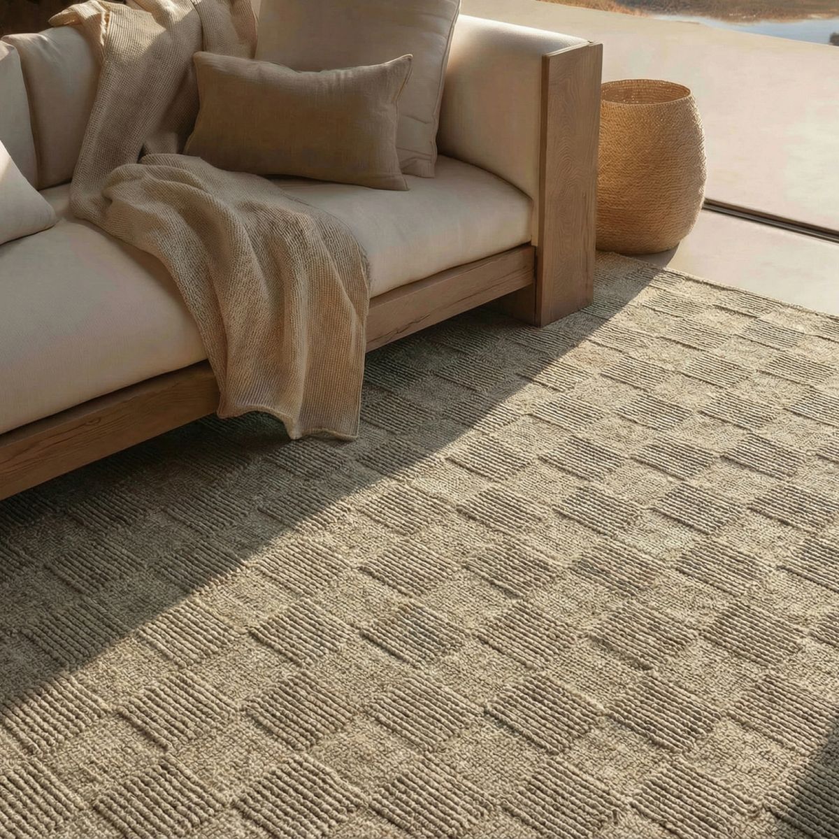 ELEMENTS & CO - Alfombra Lana Square Beige 200x300 cm