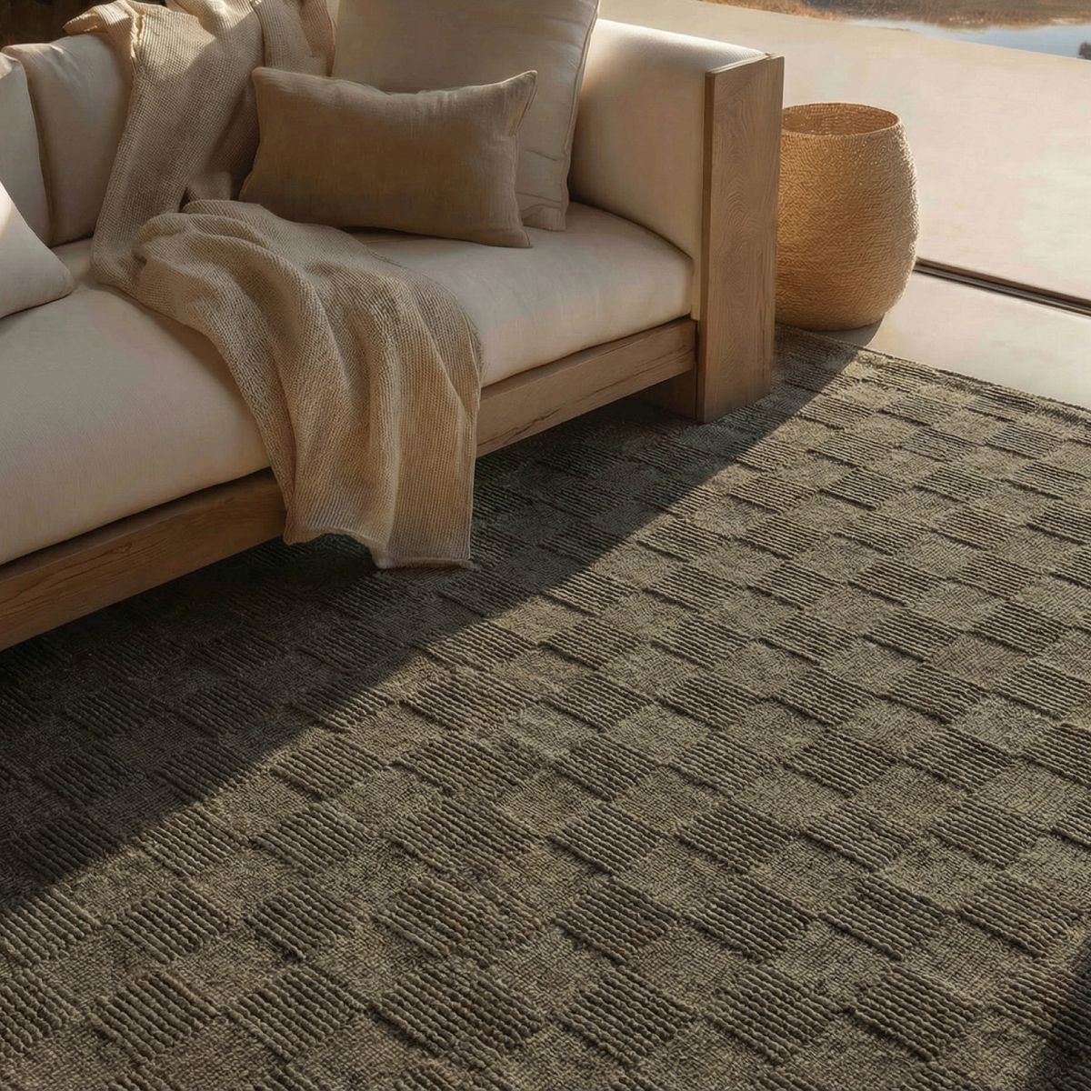 ELEMENTS & CO - Alfombra Lana Square Gris 240x330 cm