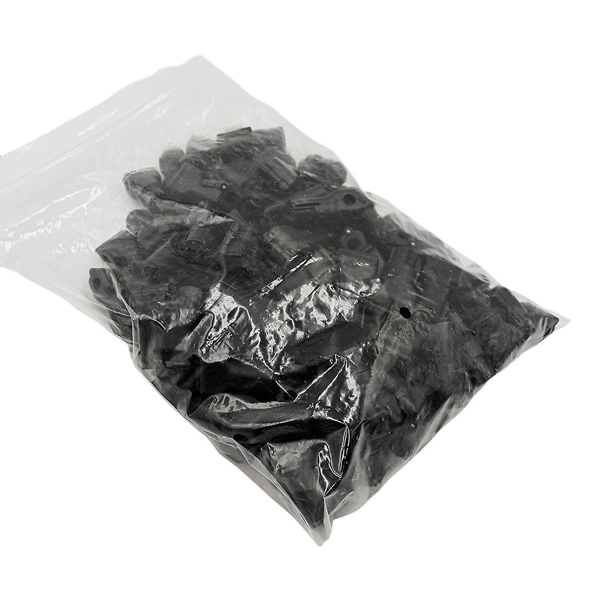 STOREFIX - PACK DE 50 SEGUROS PARA GANCHO DE EXHIBICION - TOPE DE SEGURIDAD 6 MM NEGRO