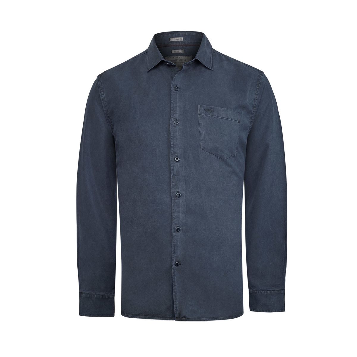 ROCKFORD - Camisa Tencel Hombre Tencel Azul ROCKFORD