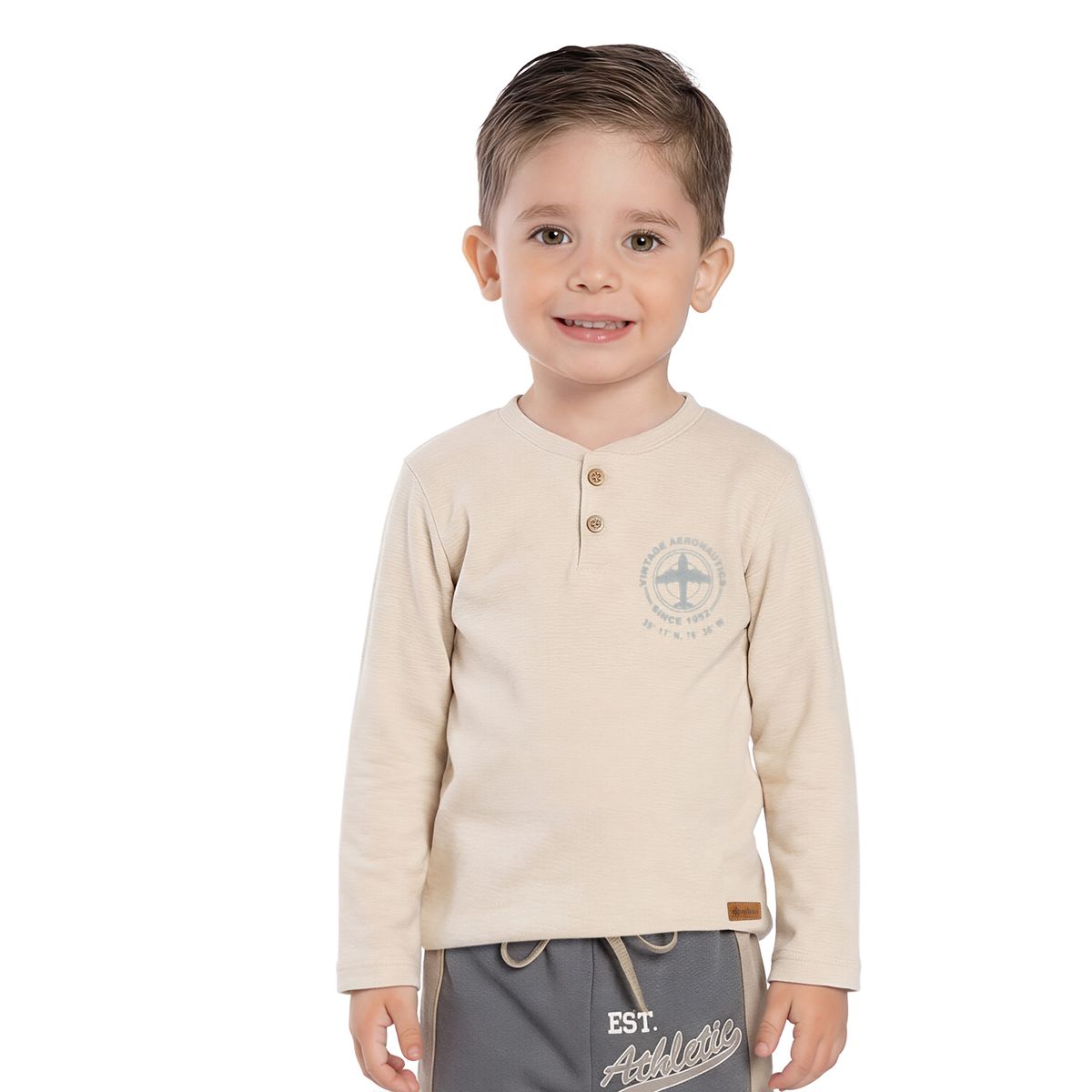 EXCEPTION - Polera Manga Larga Afranelada Bebé Niño Exception