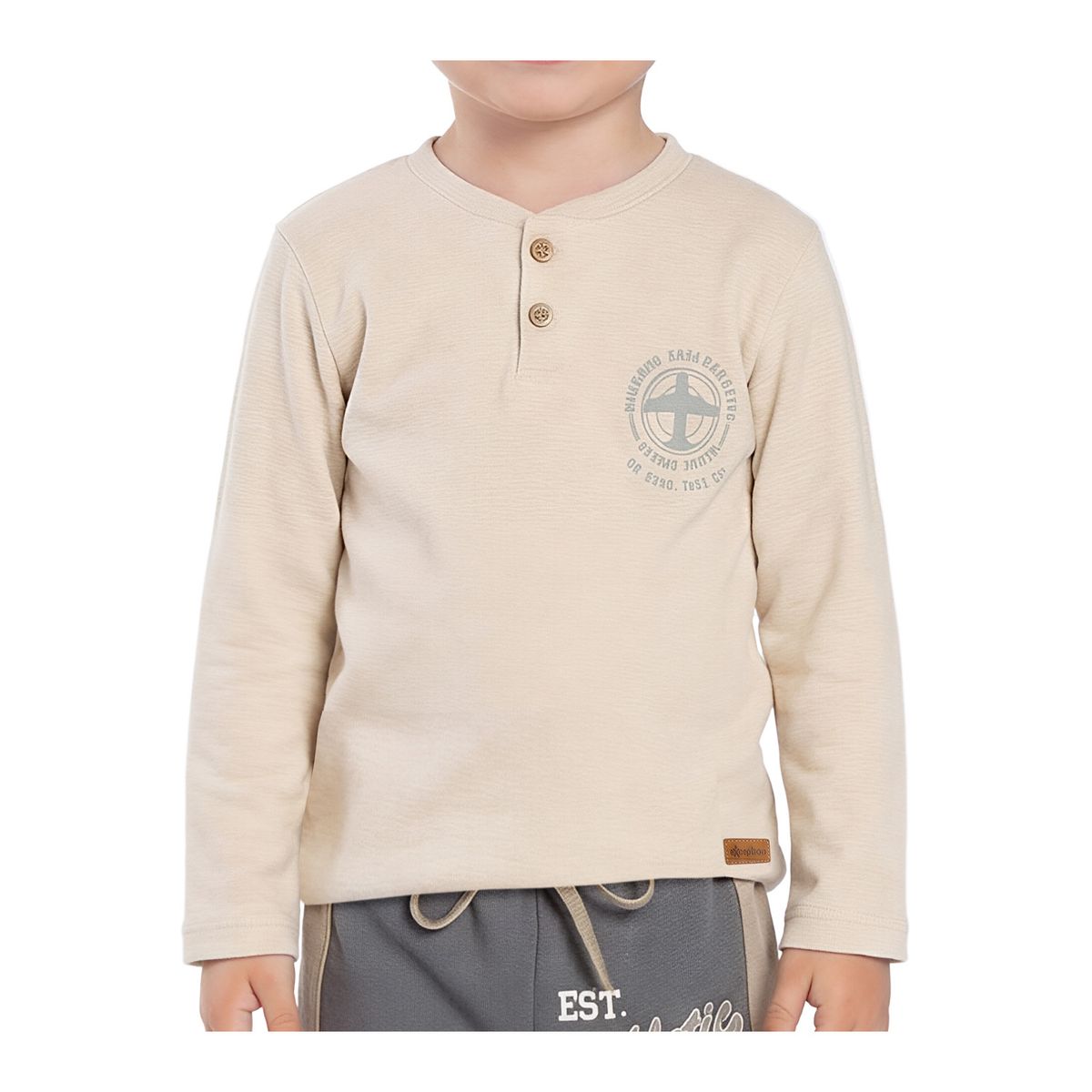 EXCEPTION - Polera Manga Larga Afranelada Bebé Niño Exception