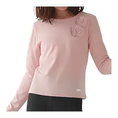 EXCEPTION - Polera Manga Larga Afranelada Niña
