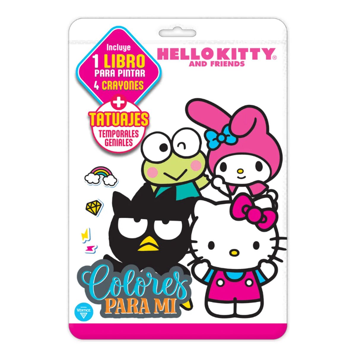VERTICE - Bolsa Colores Para Mi Tatuajes Hello Kitty VERTICE