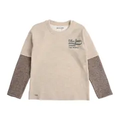 EXCEPTION - Polera Manga Larga Interior Frisado Niño