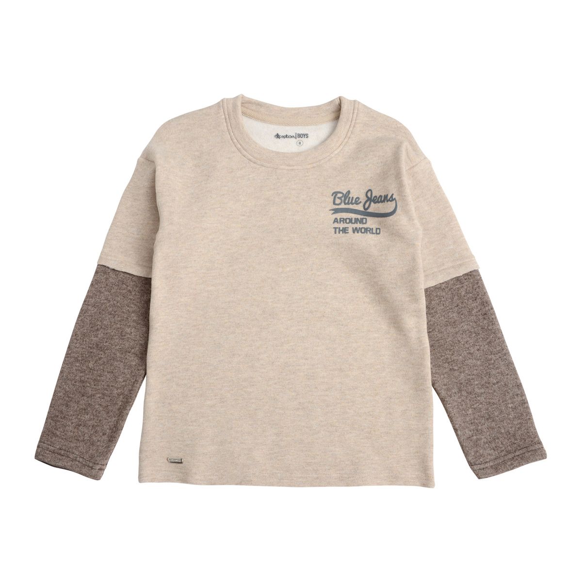 EXCEPTION - Polera Manga Larga Interior Frisado Niño Exception