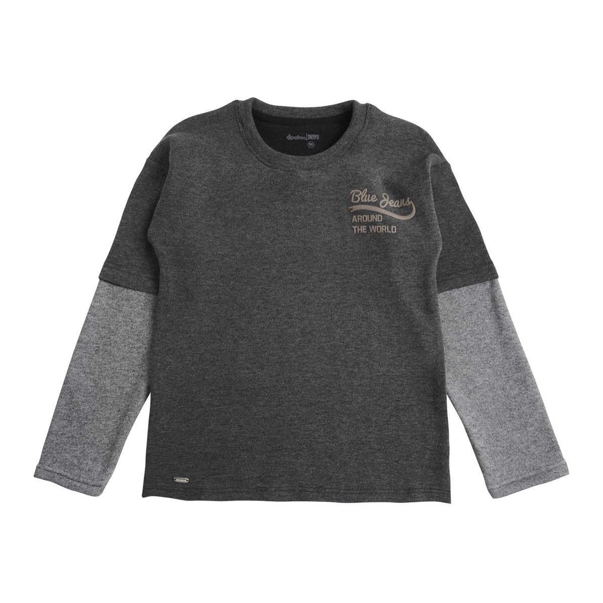EXCEPTION - Polera Manga Larga Interior Frisado Niño Exception