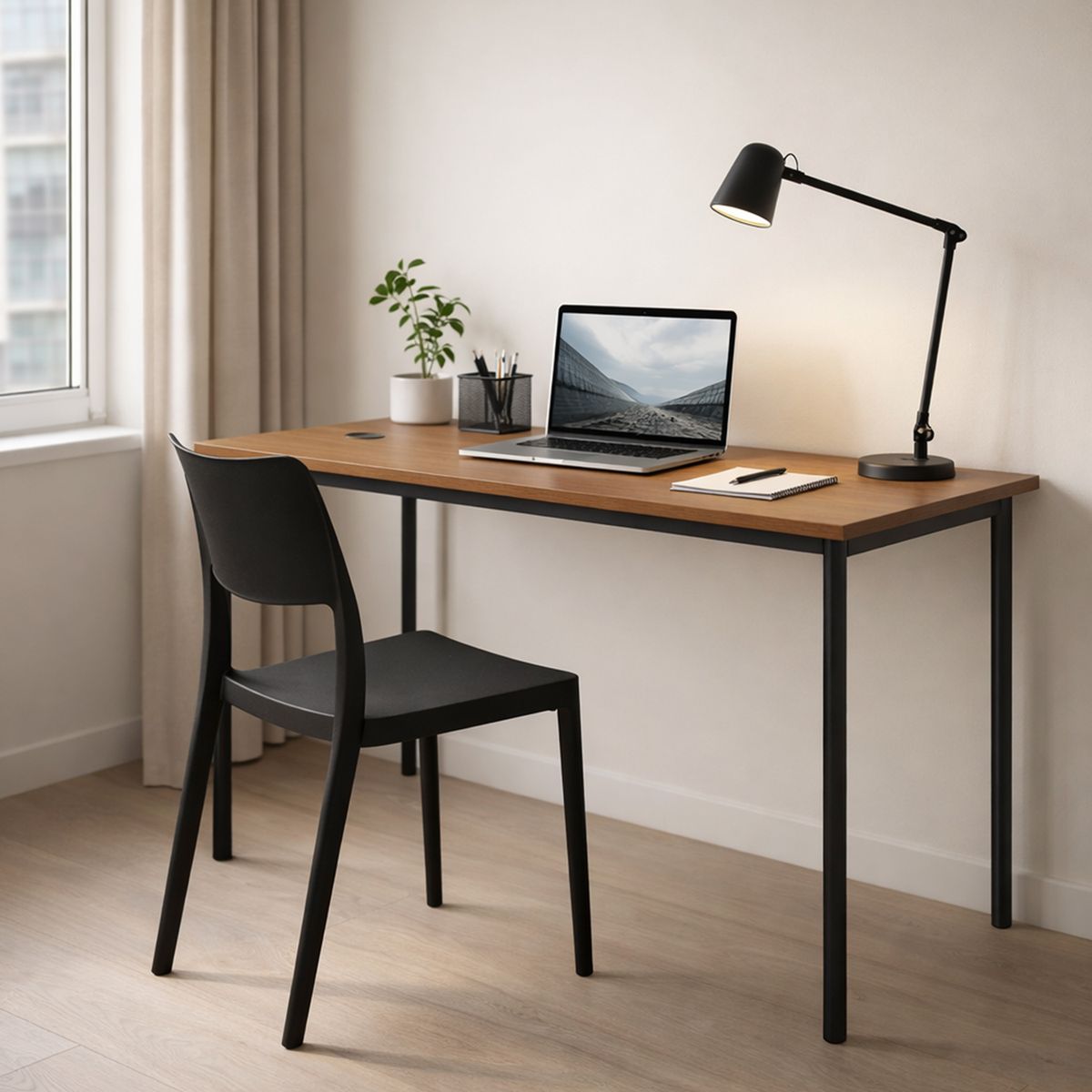 INDUMAC - Conjunto Home Office Escritorio Versa + Silla Vita